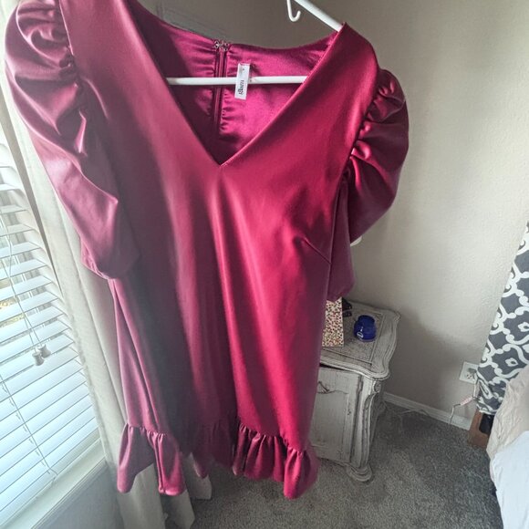 Red Leather Dress - Picture 5 of 5